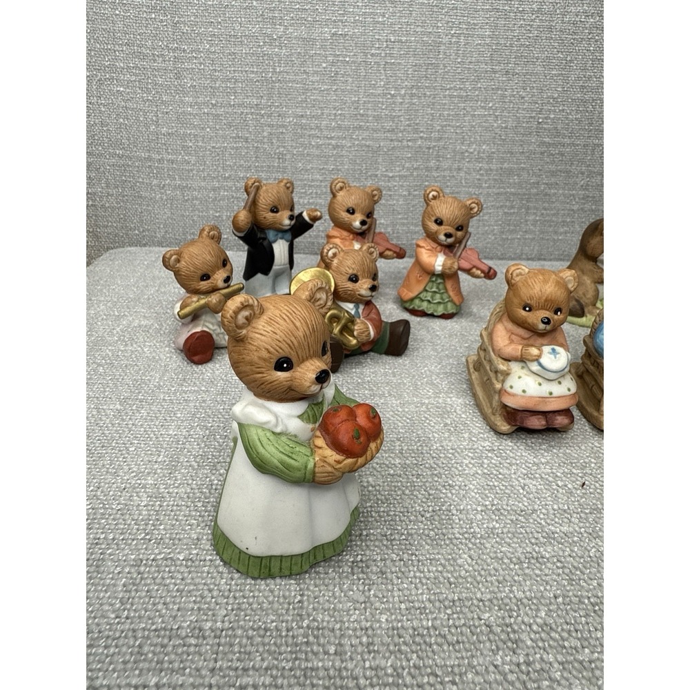 Homco Porcelain Teddy Bear Figurines 14 Piece Lot - Picture 6 of 11
